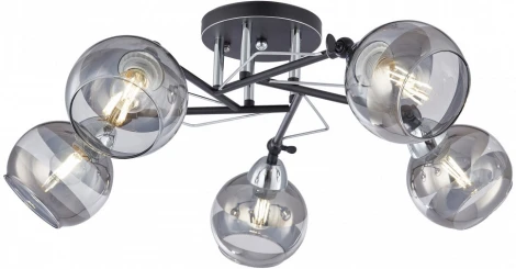 Потолочная люстра на штанге Arte Milano AMALFI-323685 323685/5B BK+CR (220V)