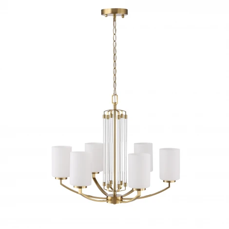 Подвесная люстра ST Luce Опал SL1403.303.06 Латунь/Прозрачный E27*6 40W