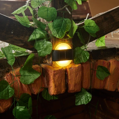 Светильник настенный на солнечной батарее. 6 светодиодов, 1*АА Ni-Mh аккумулятор в/к. IP44 Uniel USL-F-158/PM090 RONDO