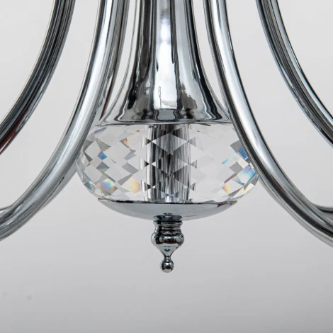 Подвесная люстра Abrasax 2031/6 (chrome) (220V, на цепи, цветы, розы)