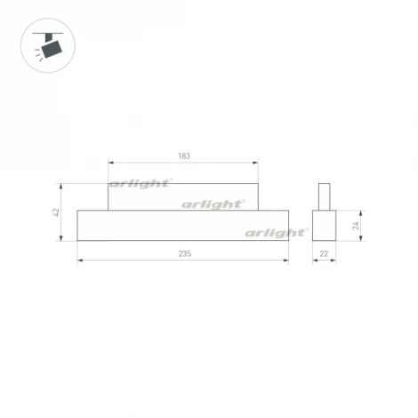 Трековый светильник магнитный Arlight 033824 (LED, 48V)
