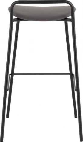 Стул барный Mantis экокожа Темно-серый Stool Group (арт.УТ000038915)