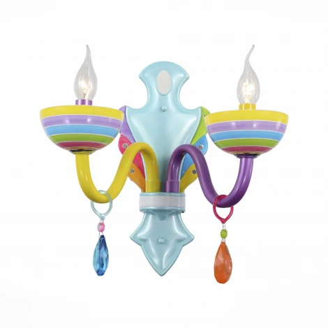 Бра ST Luce Ornato SL672.781.02 (для детской, 220V, подвески, подсвечник, свеча, узор в полоску)
