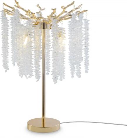 Настольная лампа Freya Mineral FR1010TL-03G (220V, хрусталь, подвески, листья, ветки)