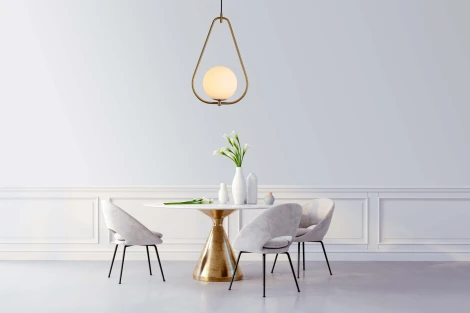 Подвесной светильник Lumina Deco Panari LDP 6832-200 WT+MD (220V, на проводе, шар)