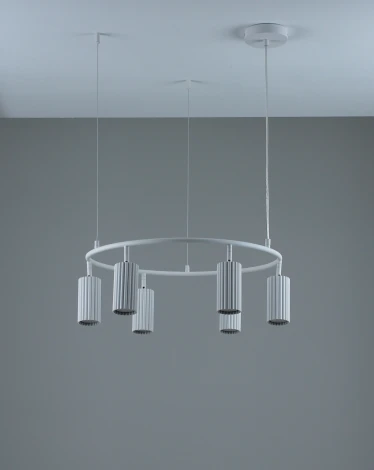 Подвесная люстра кольцо Moderli Cora V11602-6P (220V, на тросе, кольцо)