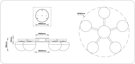 Потолочная люстра Ambrella High Light LH12009 (LED, 220V)