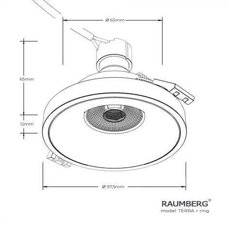 Встраиваемый светильник Raumberg TerraCopper\GBk Copper\Gun Black