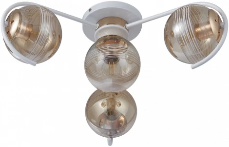 Потолочная люстра Arte Milano AMALFI 326208/3+1 WH+FG (220V, шар)