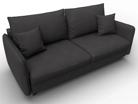 Диван прямой Лига-064 НПБ (ДСП/Дерево/Замша/Коричневый) Лига Диванов 129618