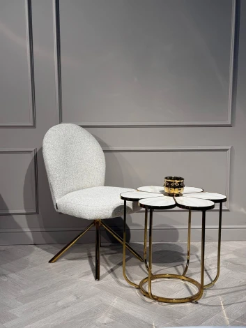 Стул обеденный IST-CASA Авалон BS1240-WT, белый крем/золото