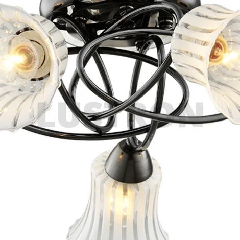 Потолочная люстра IDLamp Zhinevra 246/5PF-Blackwhite