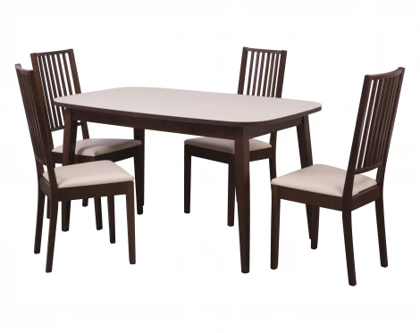 Стол Стекло, Орех темный/Бежевый матовый Ессентуки Турин 100241