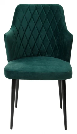 Стул M-City HERMAN ЗЕЛЕНЫЙ #19, велюр / черный каркас