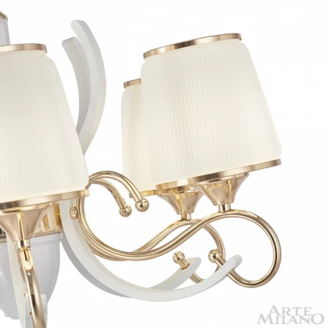 Подвесная люстра Arte Milano Florentia-3857 303857/5 Wh/Gd (220V, на цепи)