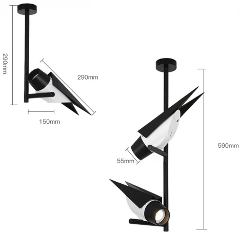 Трековый светильник на штанге Strizh Track 2 Lamp ImperiumLoft Strizh-Track01 (134743-22) (LED, 220V, IP22)