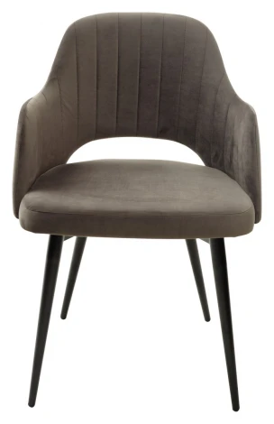 Стул M-City FANTINE-LA ГРАФИТ #14, велюр / черный каркас