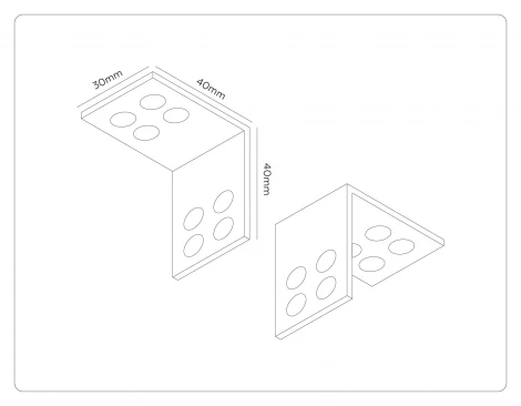 Уголок для закладных профилей Magnetic standard 48V 10mm 2шт Ambrella Track System GL2020