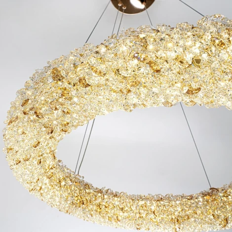 Подвесной светильник светодиодный хрустальный с регулировкой цветовой температуры Modelux MODESTYLE MS.6000.600 GD