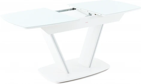 Стол Аврора Дрезден, OPTIWHITE Белый/Белый матовый шагрень