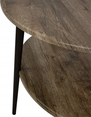 Стол журнальный BeautyStyle 29 дуб крымский состаренный/эбеновое дерево Mebelik арт.009066