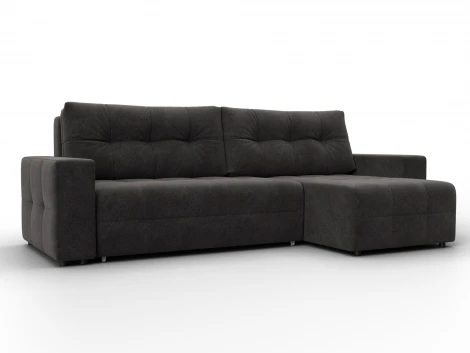 Диван угловой Лига-122 угол универсальный (ДСП,Брус,Велюр/Темно-коричневый) Лига Диванов 137609