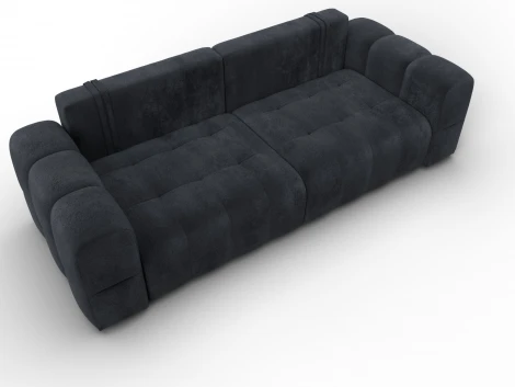 Диван прямой Лига-110 НПБ (ДВП,ДСП,ЛДСП,Брус,Фанера,Велюр/Темно-серый) Лига Диванов 136513