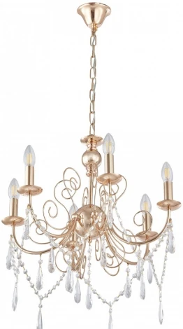 Подвесная люстра Arte Milano AM345620 345620/6 FGD (220V, подвески, на цепи, подсвечник, свеча)