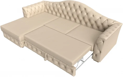 Диван угловой Артис левый угол (Бежевый/Экокожа) Лига Диванов арт.121630L