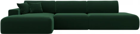 Диван угловой Лига-036 НПБ Модерн Лонг левый угол (Зеленый/Велюр) Лига Диванов арт.121427L