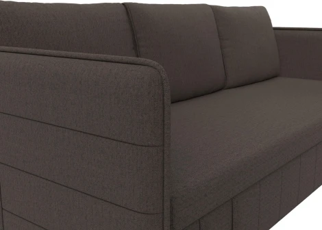 Диван прямой Слим (Коричневый/Рогожка) Лига Диванов арт.121143