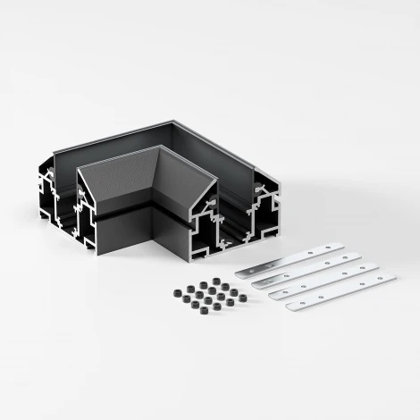 Коннектор угловой внутренний для шинопровода в натяжной потолок Elektrostandard Slim Magnetic 85204/00 черный