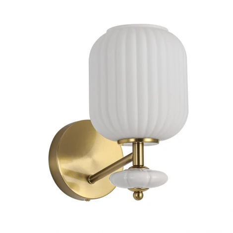 Бра Lumion Alegra 8334/1W бронза/белый, металл/керамика/стекло E27 40W 220V