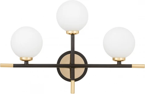 Настенный светильник Lumina Deco Marsiada LDW 6033N-3 BK+F.GD (220V, шарики)