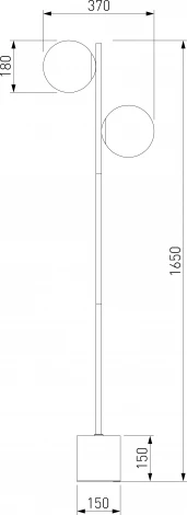 Торшер с выключателем Eurosvet Marbella 01158/2 латунь (220V, шар)