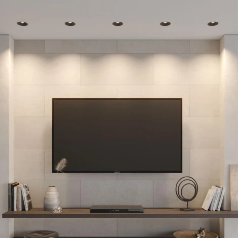 Встраиваемый светильник светодиодный Novotech Nova 359855 черный с переключателем цв. температуры  LED 18W 220V 2700К\3200К\4000К