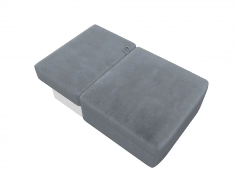 Модуль диван Лига-060 НПБ (ЛДСП,Брус,Фанера,Велюр/Серый) Лига Диванов 129534