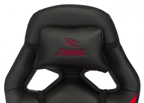 Кресло игровое Zombie DRIVER черный/красный эко.кожа с подголов. крестовина пластик