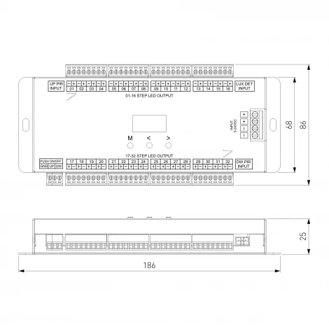 Контроллер подсветки лестницы на 32 ступени 24V Elektrostandard