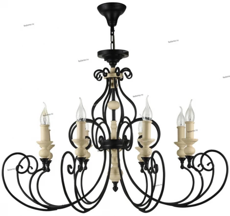 Подвесная люстра Maytoni Karina H631-PL-08-B (220V, на цепи, подсвечник, свеча)