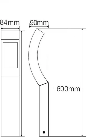 Наземный светильник светодиодный Oasis Light COBRA ll W2143-600 Gr