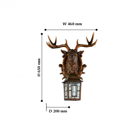 Настенный фонарь уличный Favourite Hunt 2078-1W (220V, животные, олень, IP44)