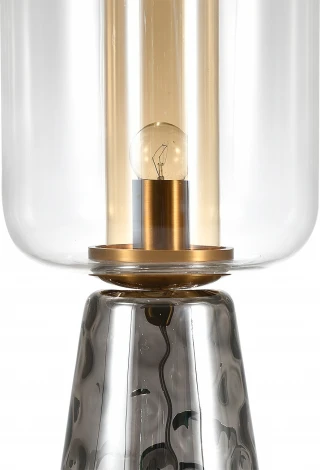 Настольная лампа в виде керосиновой лампы (11045/1T Smoke) Indigo Strego V000473 (220V, фонарь, под старину, керосиновая лампа)