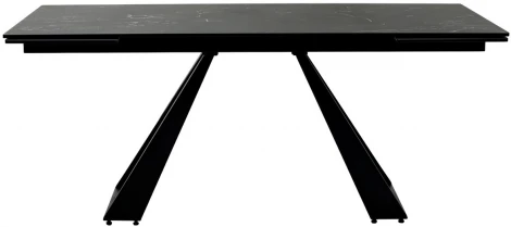 Стол FONDI 180 MARBLES NERO KL-116 Черный мрамор матовый, итальянская керамика/ черный каркас М-City