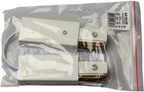 Соединитель для 2-х однофазных шинопроводов UBX-Q122 G25 WHITE 1 POLYBAG