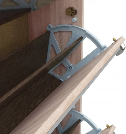 Обувница Leset Эдит 4S (ЛДСП,Зеркало) Leset арт.2500000205095