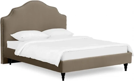 Кровать Queen II Victoria L 1600 ОГОГО (арт.652462), (Ткань/Светло-коричневый)