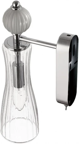 Бра с выключателем Lumion Emily 8269/1W хром/серый/прозрачный, металл/керамика/стекло Е14 1*40W 220V