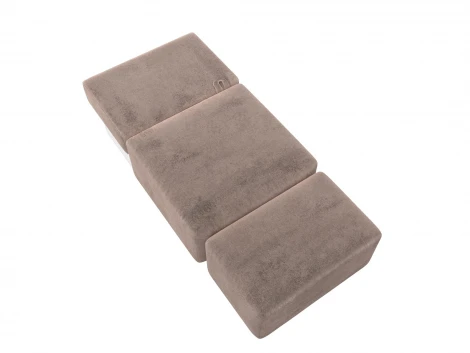 Модули диван и пуф Лига-060 НПБ (ЛДСП,Брус,Фанера,Велюр/Бежевый) Лига Диванов 129589