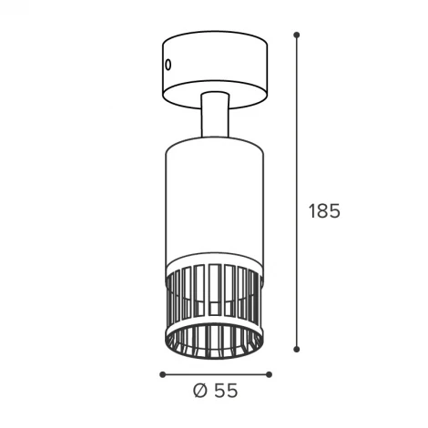 Спот Wolta WSL-GU10/19B-1 под лампу GU10 Черный PORTA
